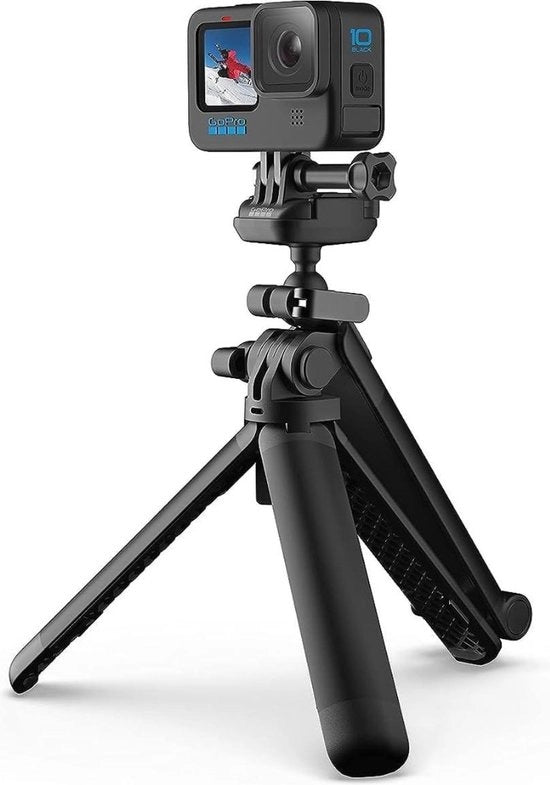 Stativo per camera d'azione a 3 vie con grip accessorio con fissaggio ufficiale