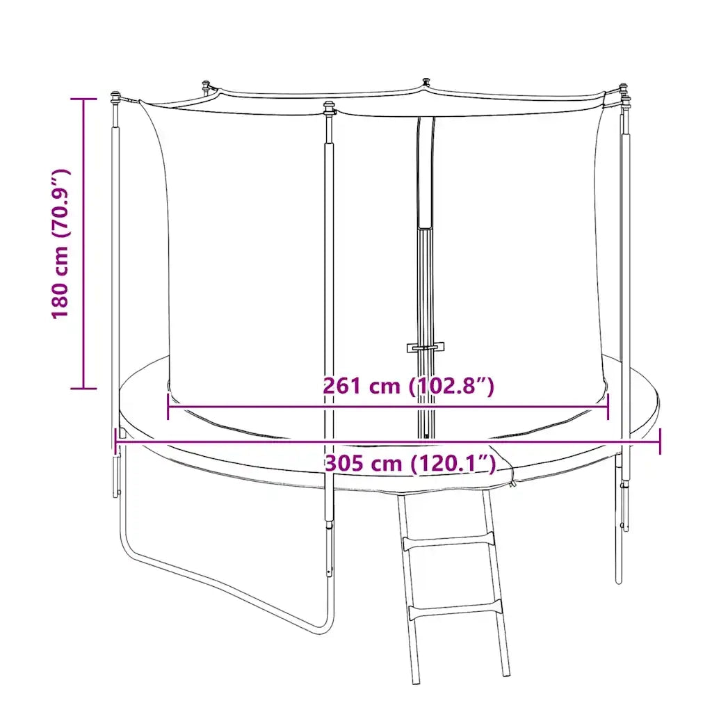 Rete di Sicurezza per Trampolino Rotondo 3,05 m CFW1567283