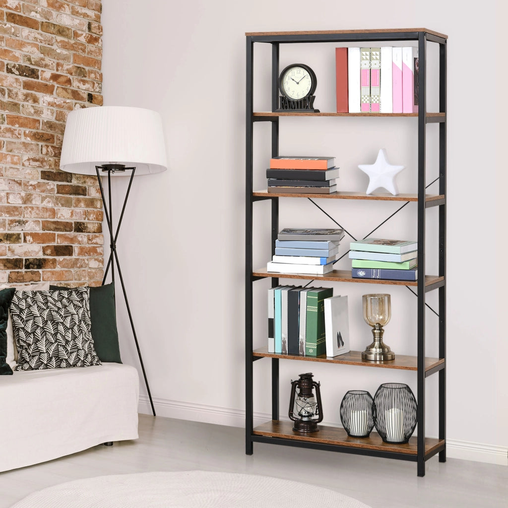 Libreria a scaffali aperti ¨C zephmum ¨C marrone 80x30x180 cm