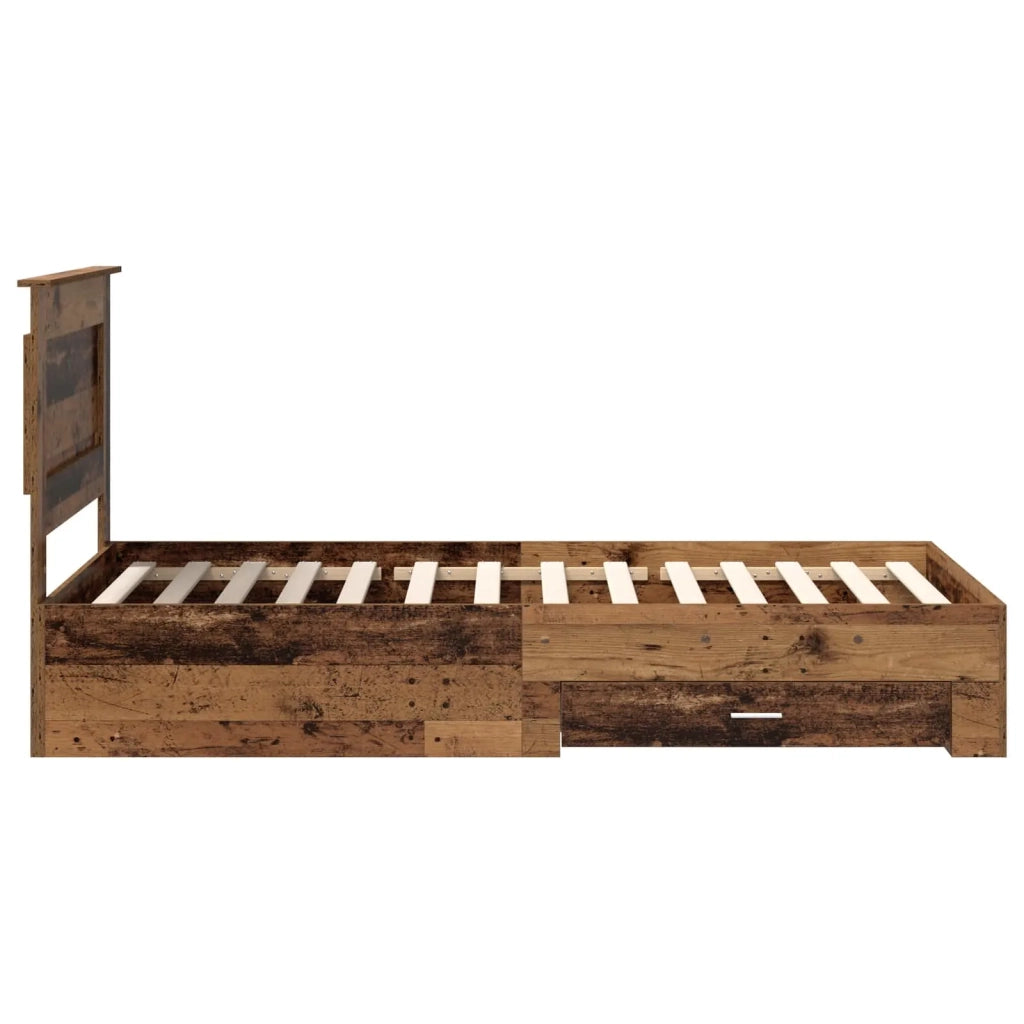 Struttura del letto con cassetto con testiera Legno multistrato 3410364