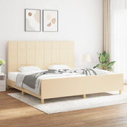 Giroletto con Testiera Crema 200x200 cm in Tessuto cod mxl 46577
