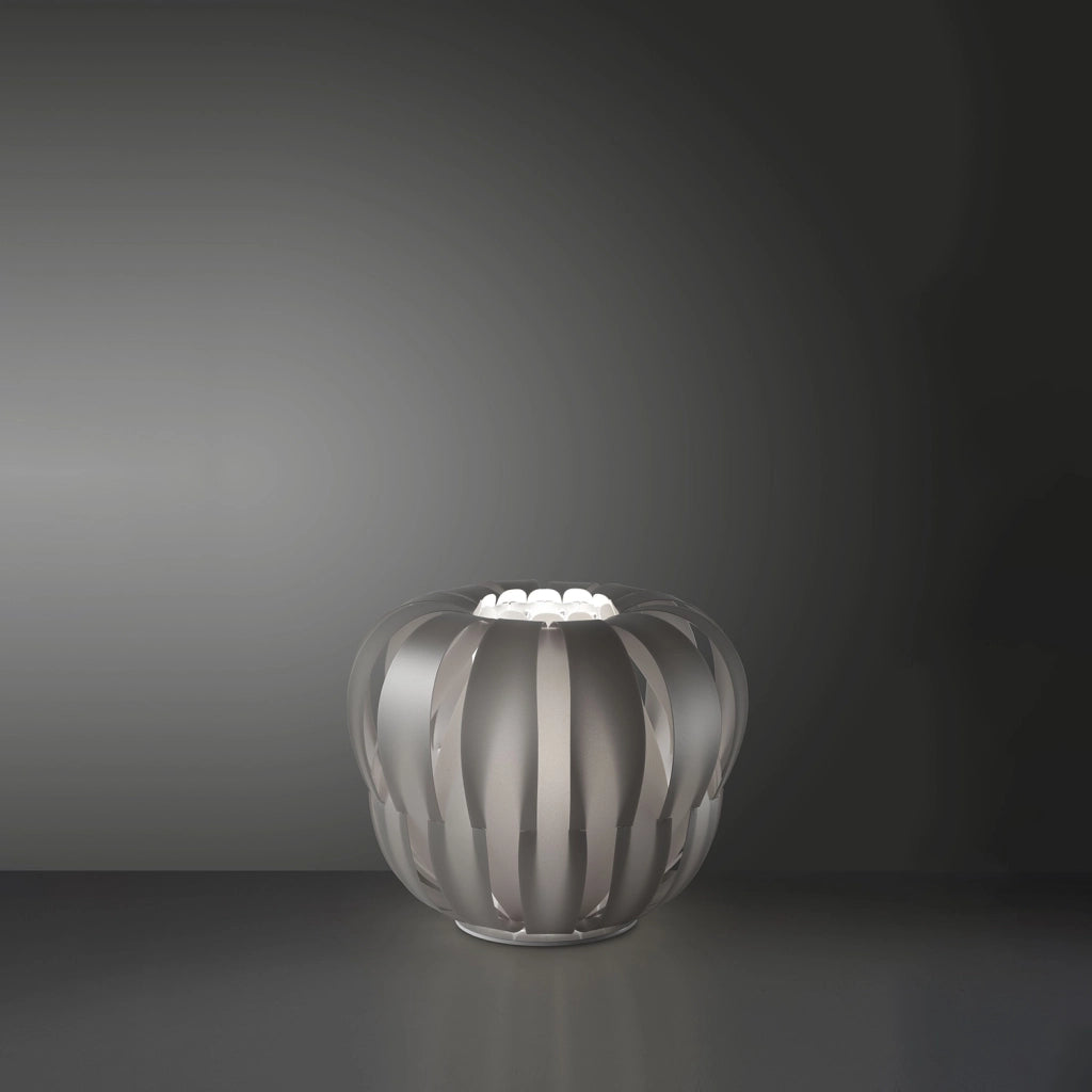 Lampada Da Scrivania Moderna Queen Polilux ® Argento E Metallo Bianco 1 Luce E14