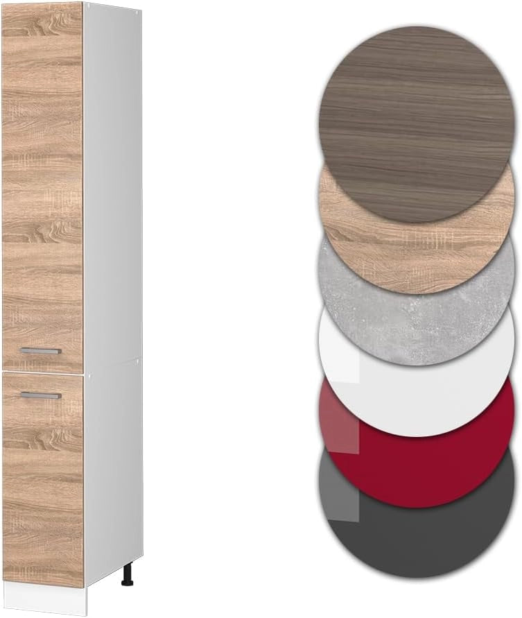 Armadio da farmacia R-Line, Sonoma, 30 cm, per la libera combinazione all'interno di sistemi cucina modulari