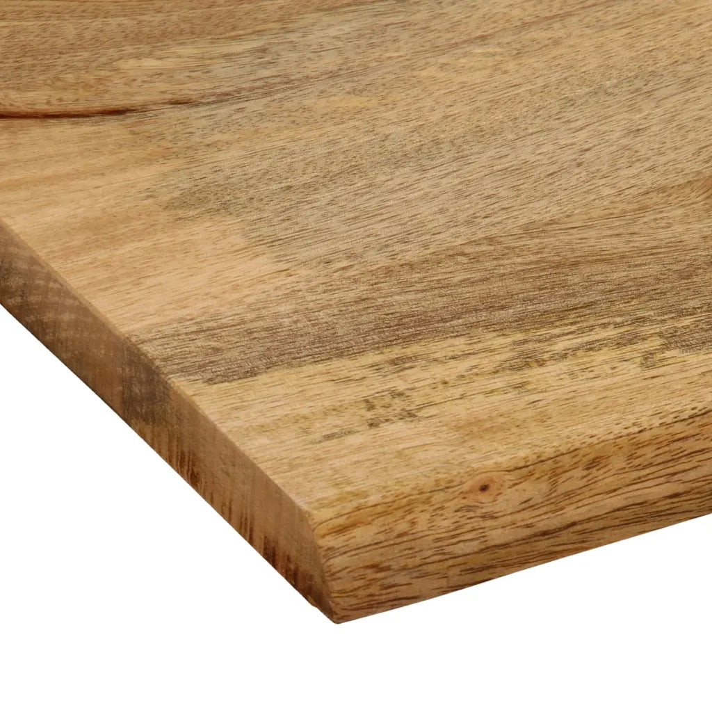 Piano per Tavolo 90x80x2,5cm Bordi Vivi in Legno Massello Mango 370723