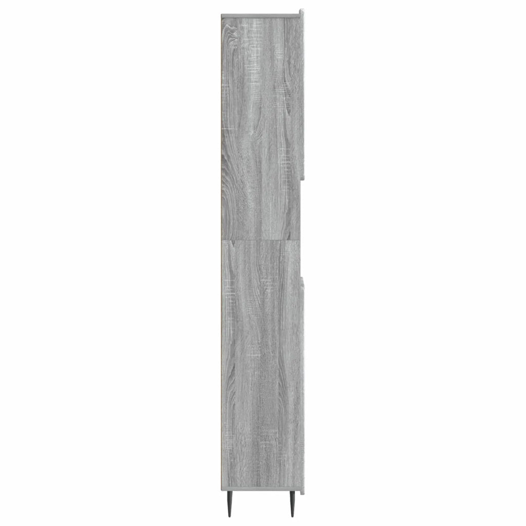 Armadio da Bagno con Ripiano Aperto ZWOLLE Sonoma grigio 896381