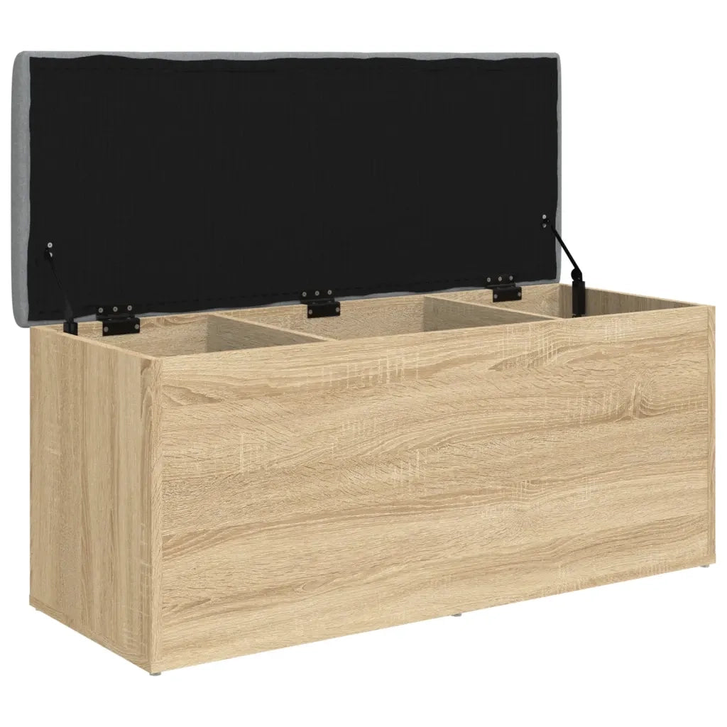 Panca contenitore in rovere Sonoma 102x42x45 cm in legno ingegnerizzato 835056