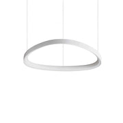 Sospensione Moderna Gemini Metallo Bianco Led 48W 3000K Luce Calda