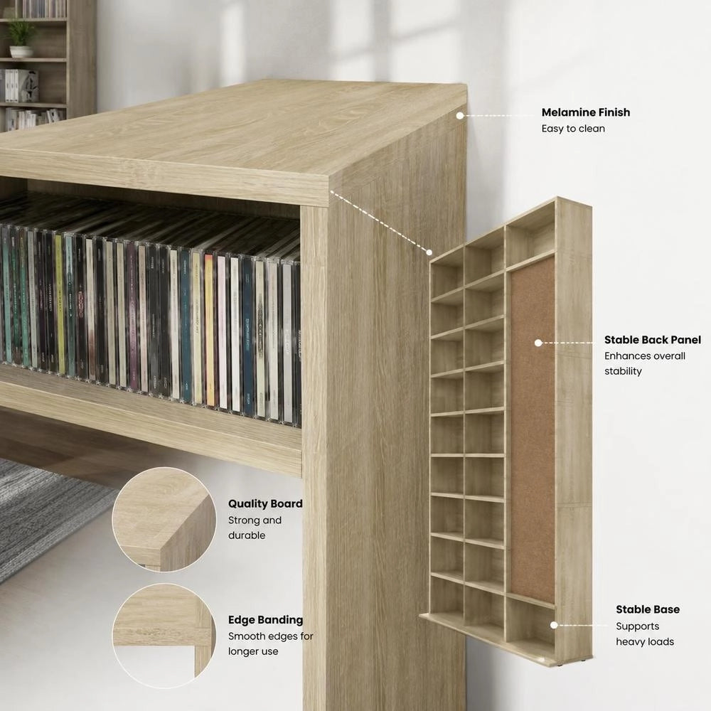 CD Cabinet Sonoma Oak 102x16x177.5 Cm Wood-based Material