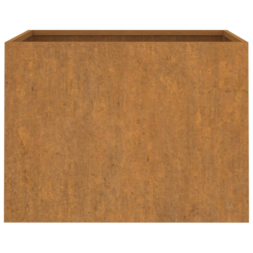 Fioriera rialzata per piante fiori terrazza giardino 62 x 47 x 46 cm acciaio corten marrone 02_0037759