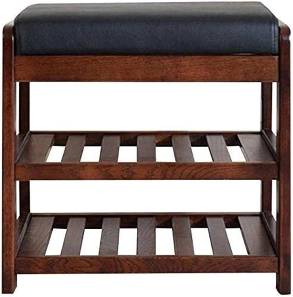 scarpiera Scarpiera per la casa Scarpiera Scarpiera Scarpiera in Legno Scarpiera a 2 Livelli con Cuscino del Sedile Camera da Letto Soggiorno Corridoio Scatola da Scarpe (Size : Large)