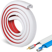 Cavo in PVC autoadesivo 1m - Protezione cavo - Cavo da parete - Cavo flessibile - Impermeabile - 15mm x 10mm