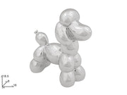 Decorazione Casa in Ceramica Cane Palloncino Silver 18 x 8 x 18,5 cm