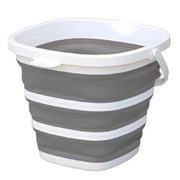 Trade Shop - Secchio Quadrato Pieghevole Da 7,5 Lt Con Maniglie Multifunzionale Portatile Salvaspazio -