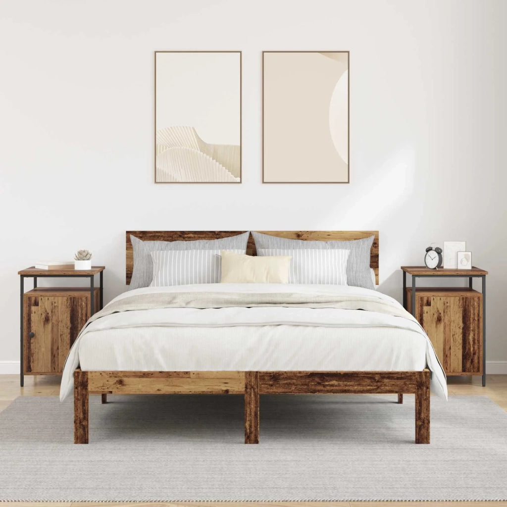 Armadio da Notte 2 pcs Legno vecchio 40 x 42 x 60cm