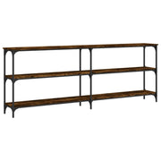 Tavolo Consolle | Tavolo d'Ingresso Rovere Fumo 200x29x75 cm in Legno Multistrato