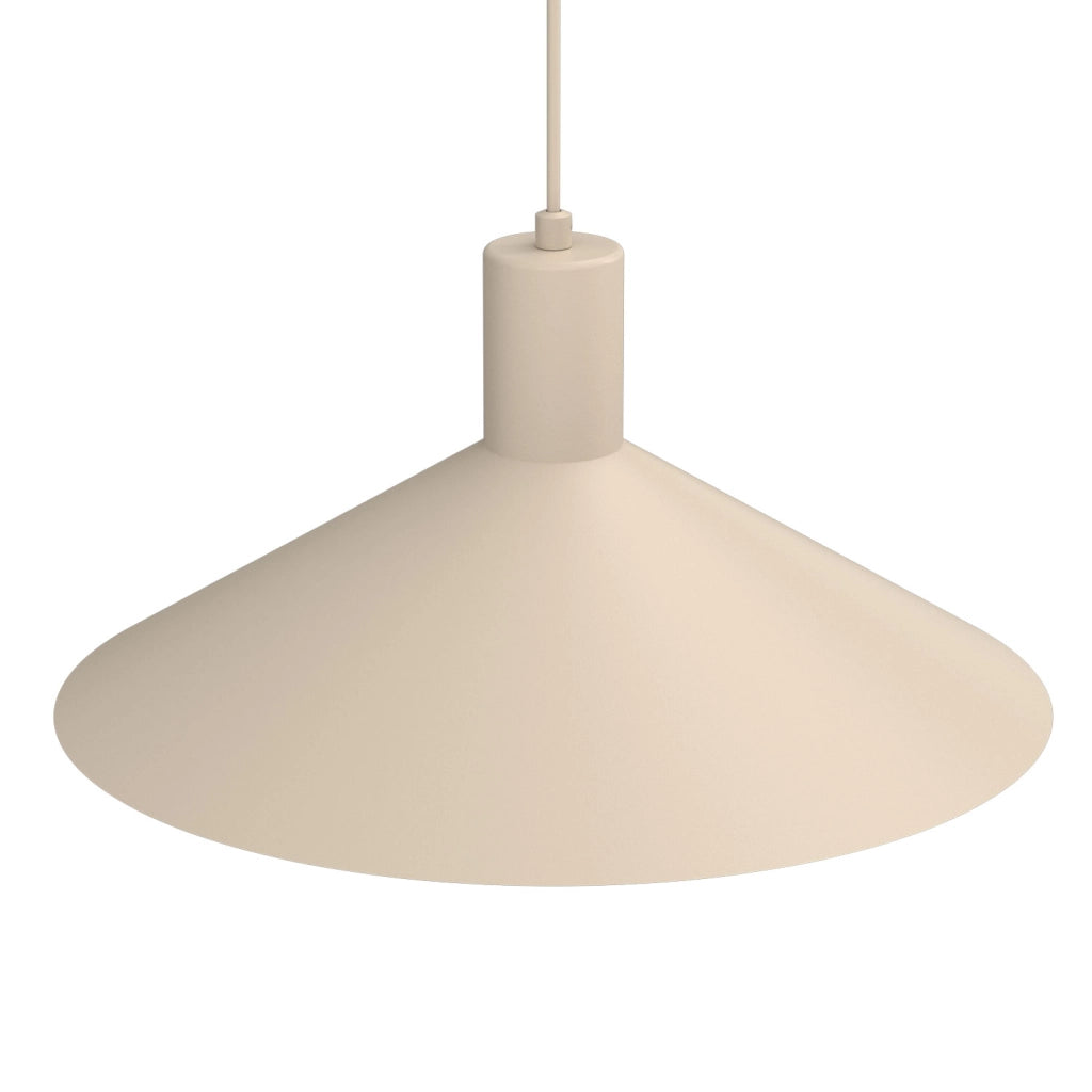 Lampada a sospensione Nox conica beige 1xE27 40 cm Luminex