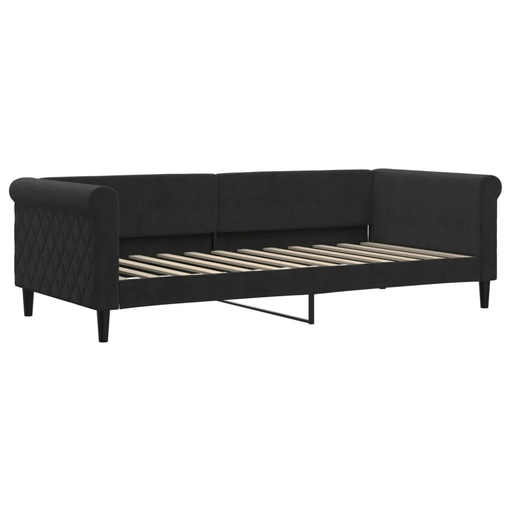 vidaXL Divano Letto con Letto Estraibile Nero 90x200 cm in Velluto