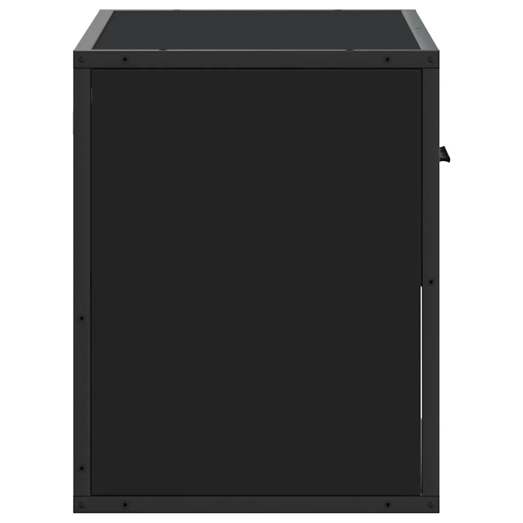 Mobile Porta TV-Mobile per TV-Credenza TV Nero 60x31x39,5cm in Truciolato e Metallo 690129