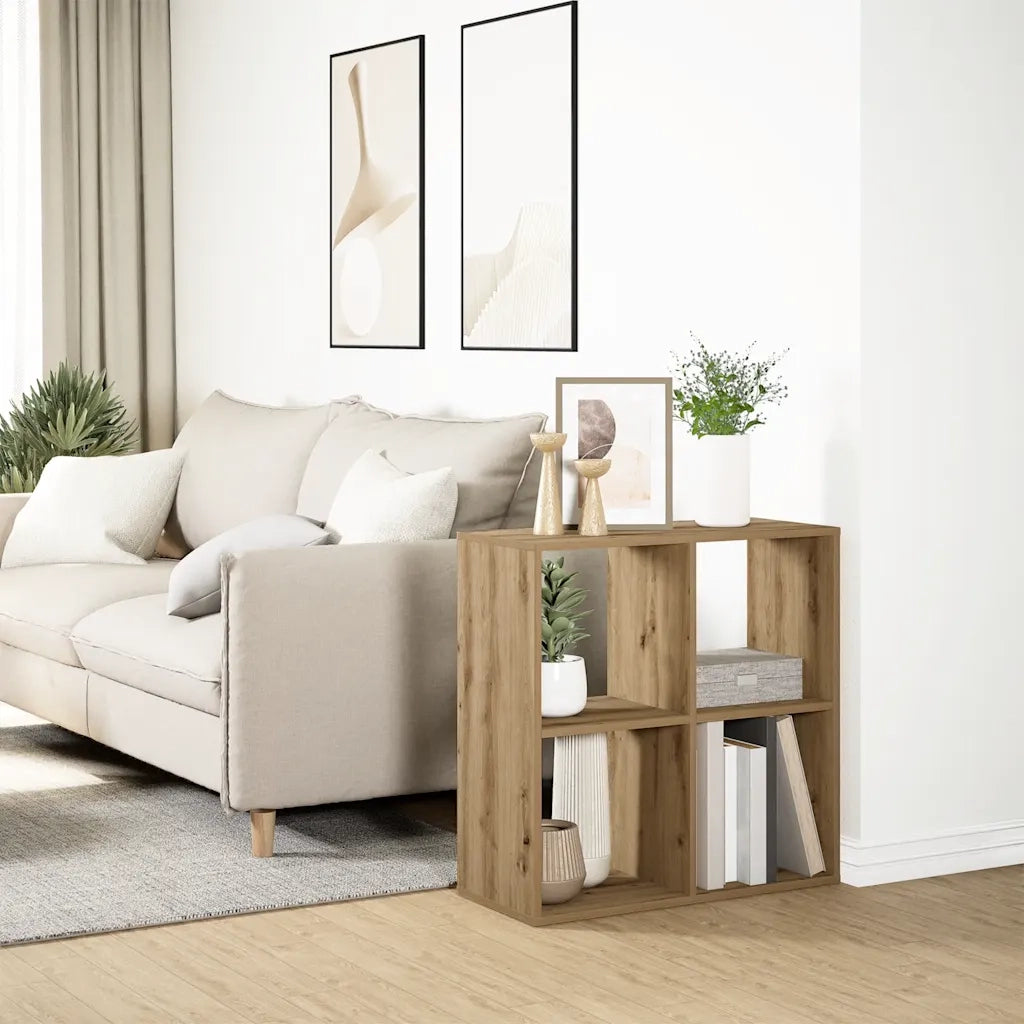 Libreria Divisorio Rovere Artigianale 69,5x29x69,5cm Truciolato 858011