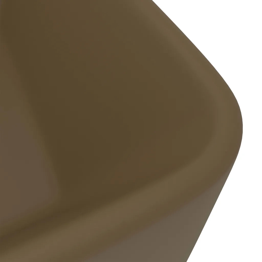 Lavandino Luxury Crema Opaco 41x30x12 cm in Ceramica CFW7020455