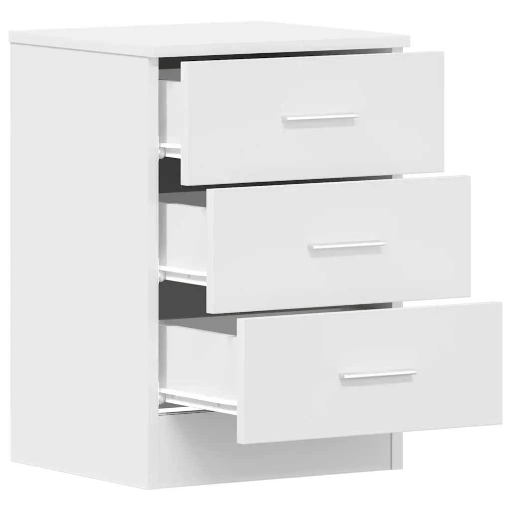 Comodini 2 pz Bianco 38x35x56 cm in Legno Ingegnerizzato 800451