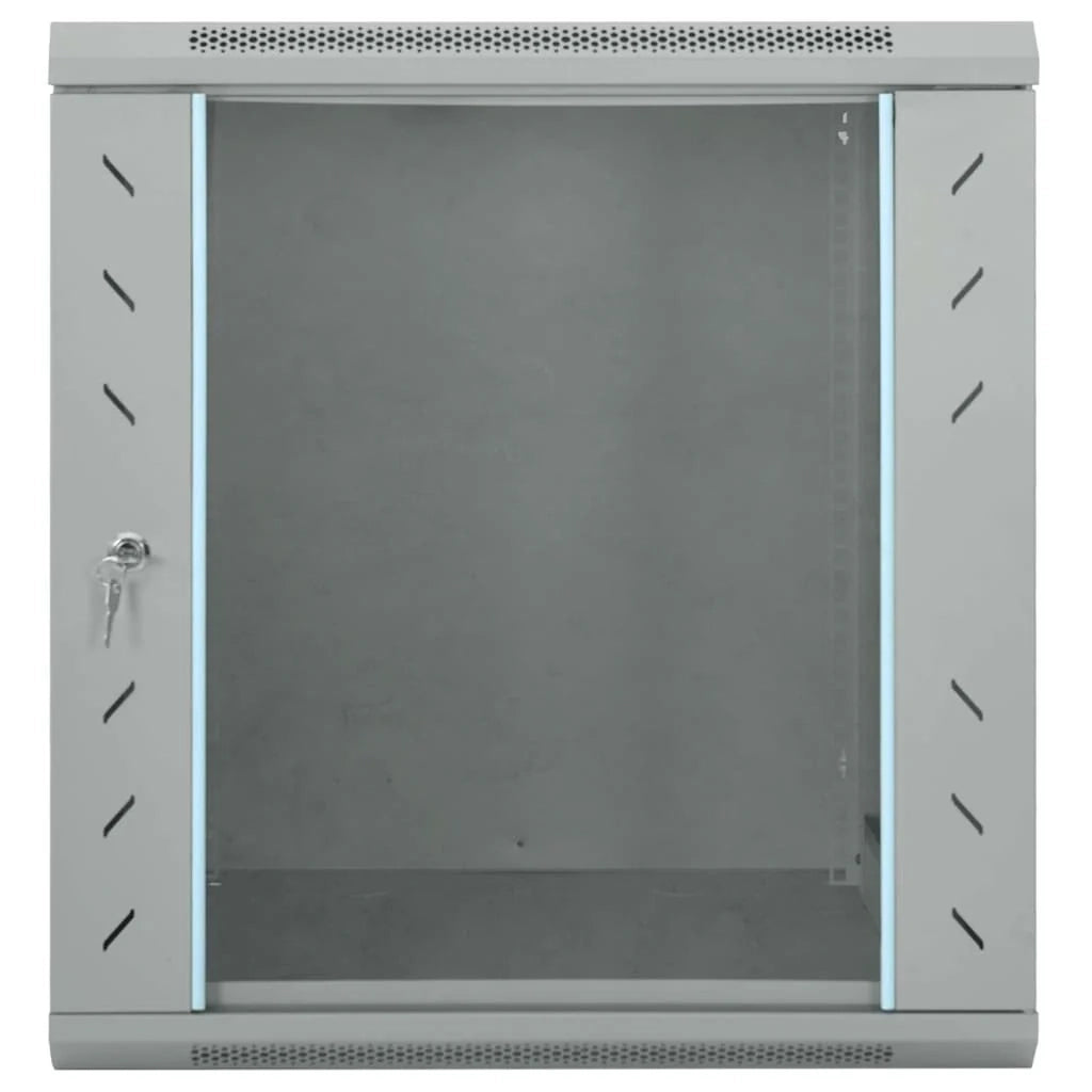 Armadio di rete industriale per interni 60 x 60 x 65 cm con sistema di sicurezza moderno in acciaio grigio codice 02_0059069.