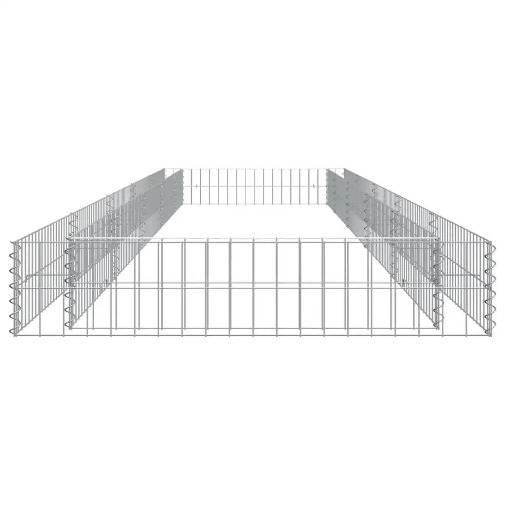 Gabbione Letto Rialzato in Acciaio Zincato 500x100x20 cm 151315