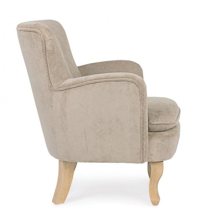 Poltrona 71,5x72,5x79h cm Chenille Tortora
