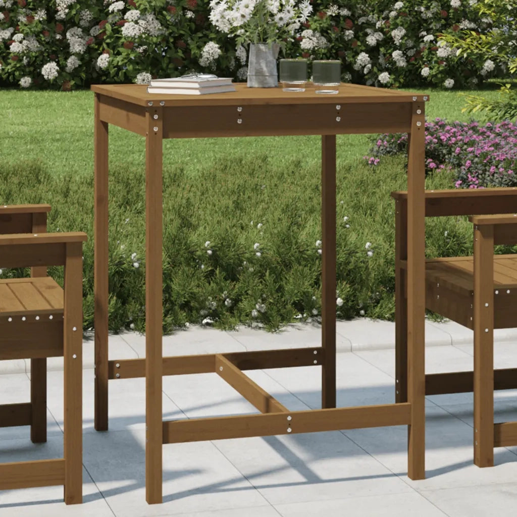 Tavolo da Giardino Ambra 82,5x82,5x110cm Legno Massello di Pino 824084