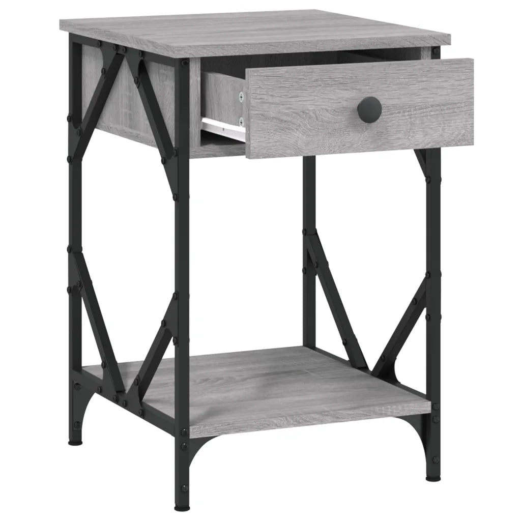vidaXL Comodino Grigio Sonoma 40x42x60 cm in Legno Multistrato