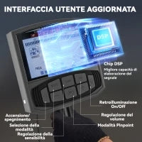 Metal Detector Professionale con 5 Modalità, Impermeabile IP68 e Display LCD Retroilluminato