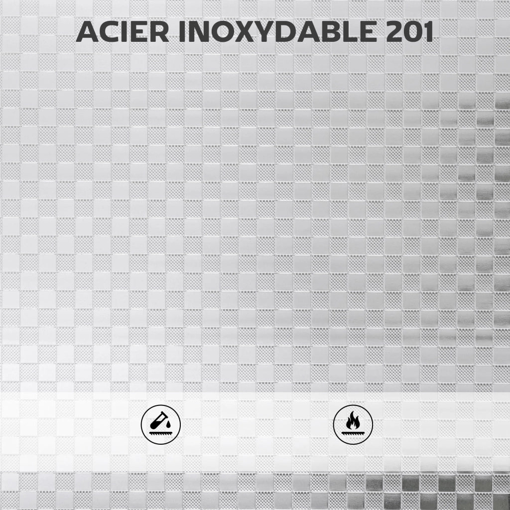 Carrello da cucina a 3 livelli in acciaio inox ¨C zephmum ¨C argento 60x35x77 cm