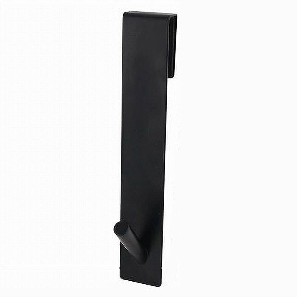 Trade Shop - Gancio Per Box Doccia Appendi Asciugamano Accappatoio Bagno 4 X 18 Cm Nero 87770 -