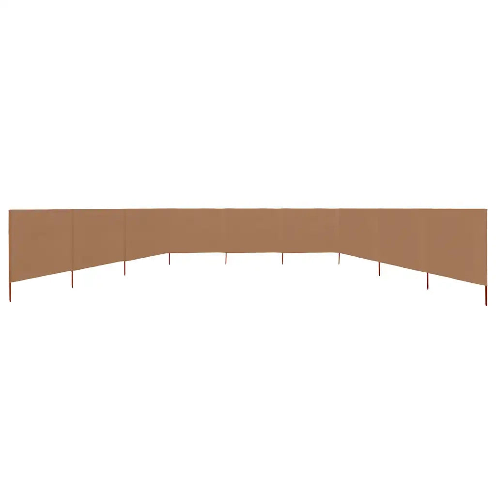 Paravento a 9 Pannelli in Tessuto-Divisorio 1200x120 cm Grigio Talpa