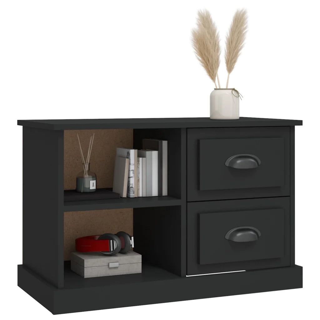 Mobile Porta TV Nero 73x35,5x47,5 cm in Legno Multistrato 816169