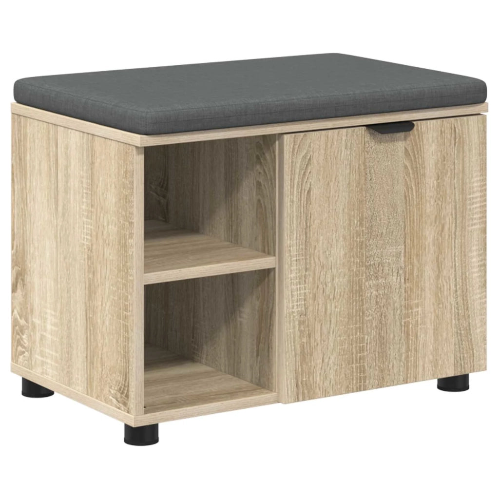 Panca per ingresso con cuscino Rovere Sonoma 60 x 38 x 46 cm
