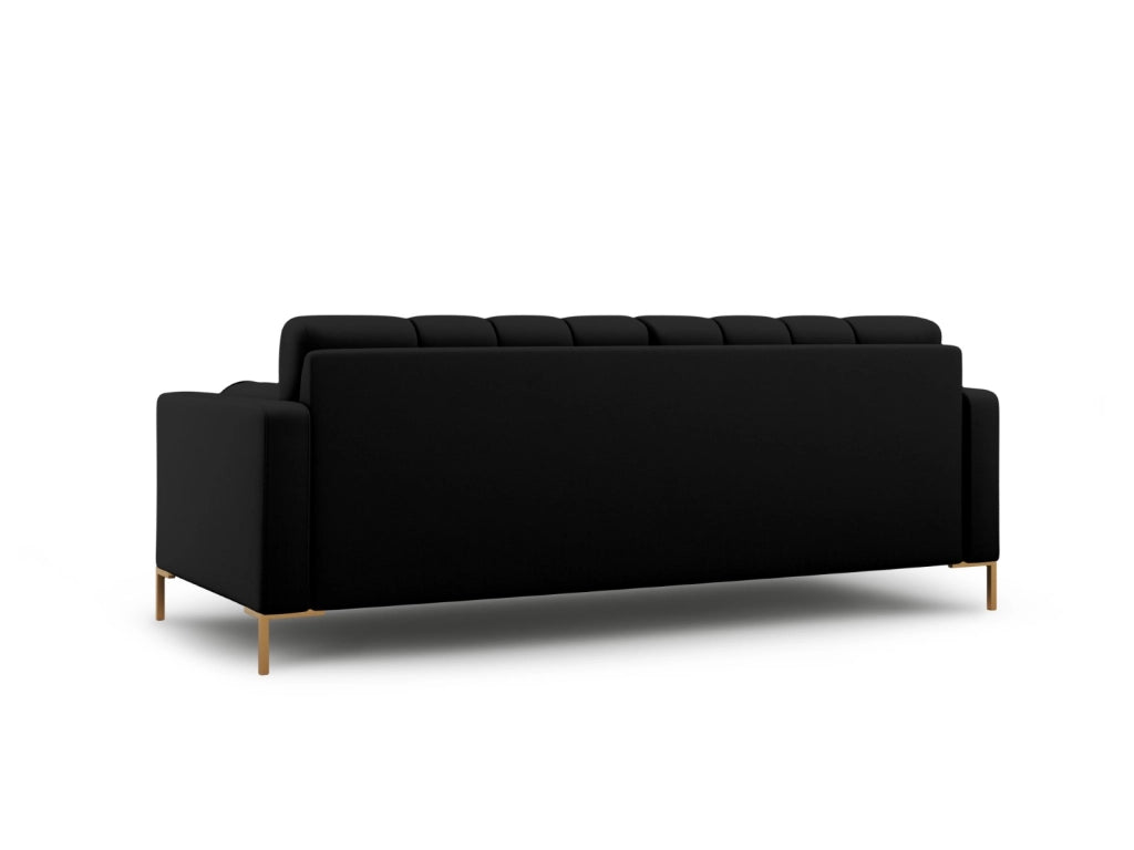 Cosmopolitan Design - Divano "Bali" 4 posti in tessuto strutturato nero 