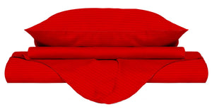 Copripiumino Matrimoniale con Sacco e Federe in Raso di Poliestere Rosso