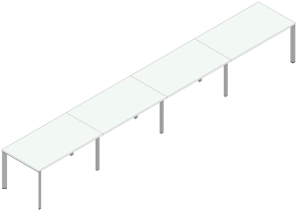 Composizione scrivanie da ufficio direzionale cm. 560/640/720/800x80x74h