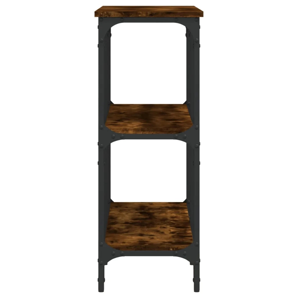 Tavolo Consolle | Tavolo d'Ingresso Rovere Fumo 100x29x75 cm in Legno Multistrato
