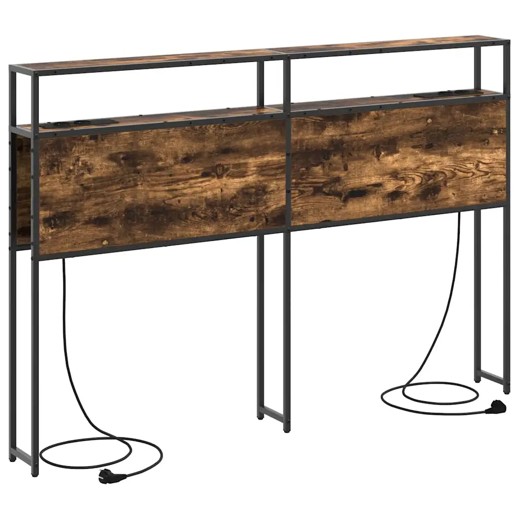 vidaXL Testata contenitore Rovere fumo 160 cm Legno multistrato