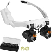 Verglassatura con fascia di protezione - Luce LED - Comoda per uso prolungato - Multicolore - Ispezione dei componenti - Utile per hobby e lavori di riparazione