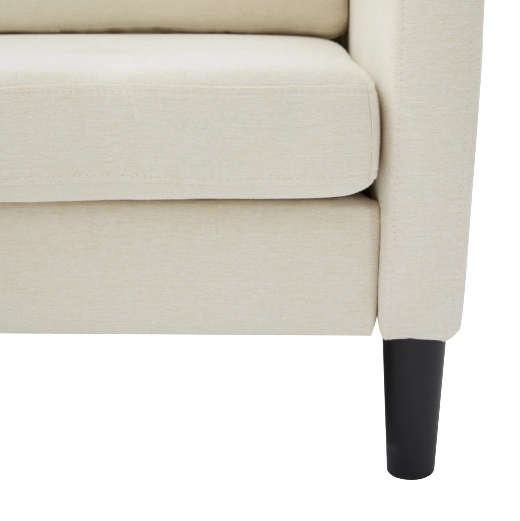 Sofa angolare modulare con chaise longue 166 x 118 x 77 cm; beige chiaro in tessuto effetto lino