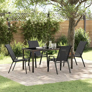 Set da Pranzo per Giardino 5 pcs Nero 3379117