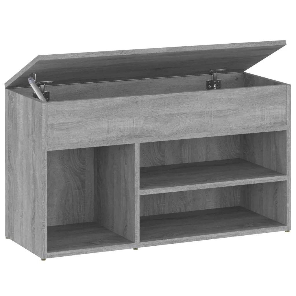Scarpiera-Scaffale per scarpe Grigio Sonoma 80x30x45 cm in Legno Multistrato