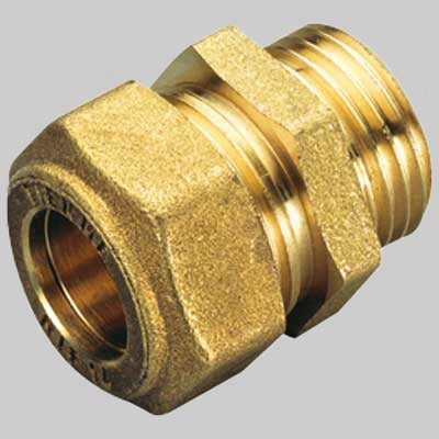 RACCORDO DIRITTO MASCHIO CON ORING GIALLO  16 x 1/2     TIEMME