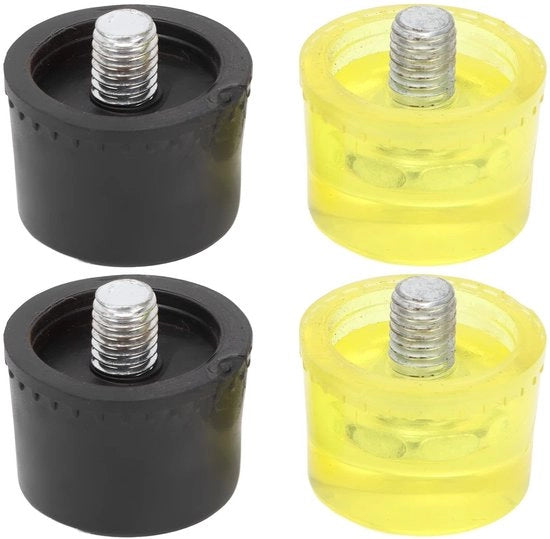 Sostituzione in Gomma per Hamerkop - 4 Pezzi - Viti M8x1 - Protezione contro le Scalfature - Resistente ai Colpi - Facile da Sostituire