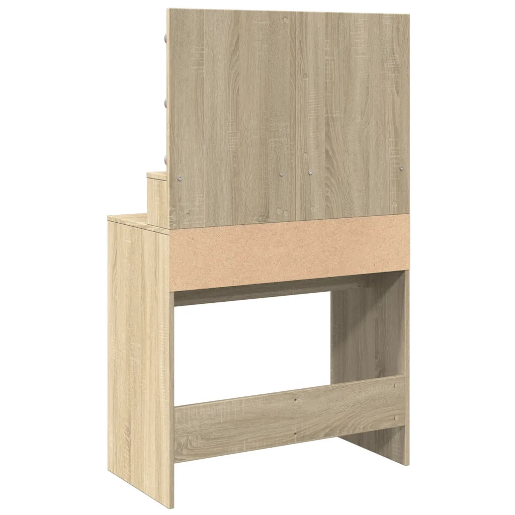 Toeletta con LED Rovere Sonoma 80x41x134,5 cm