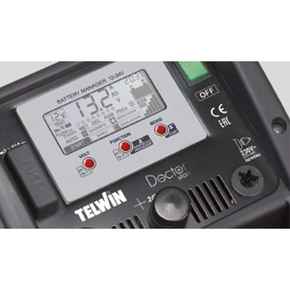 Trade Shop - Telwin Doctor Start 630 230v 12/24v Caricabatterie Avviatore Tester Elettronico -