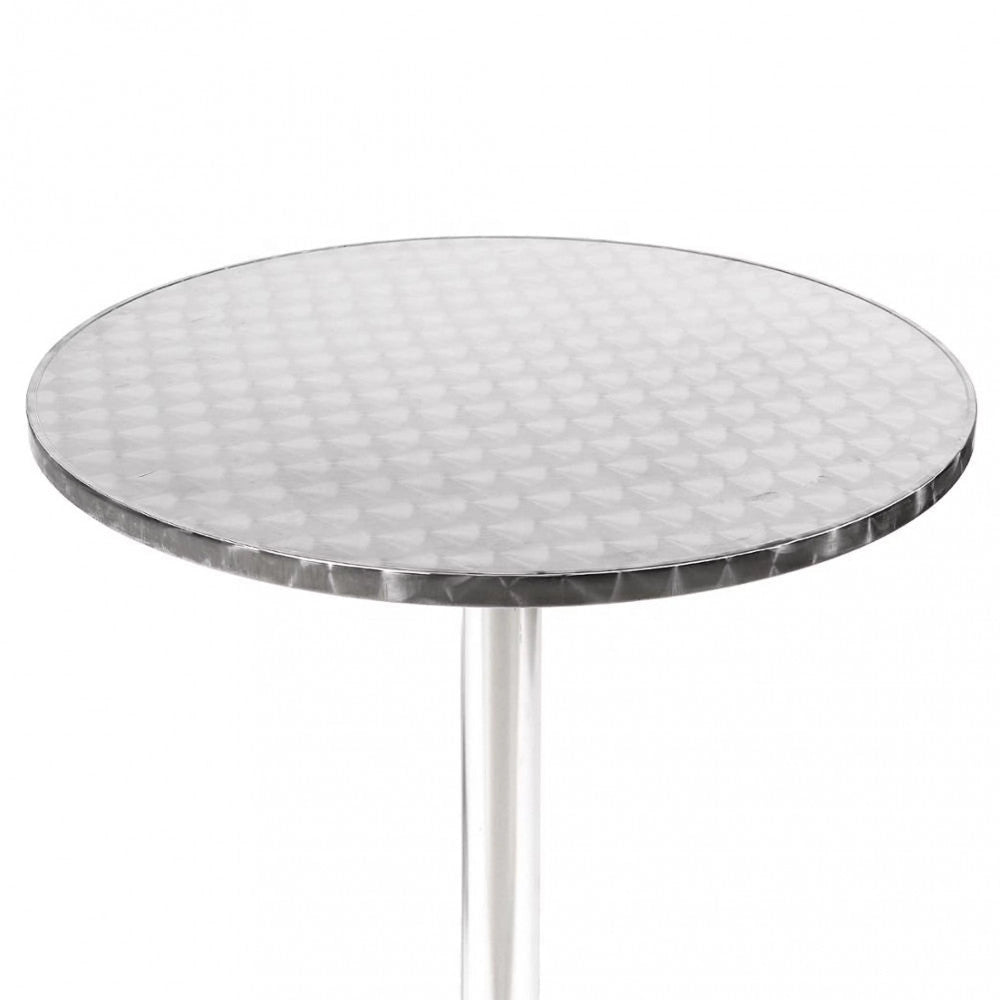 Tavolo a Colonna Ø70x70 h cm in Alluminio Grigio
